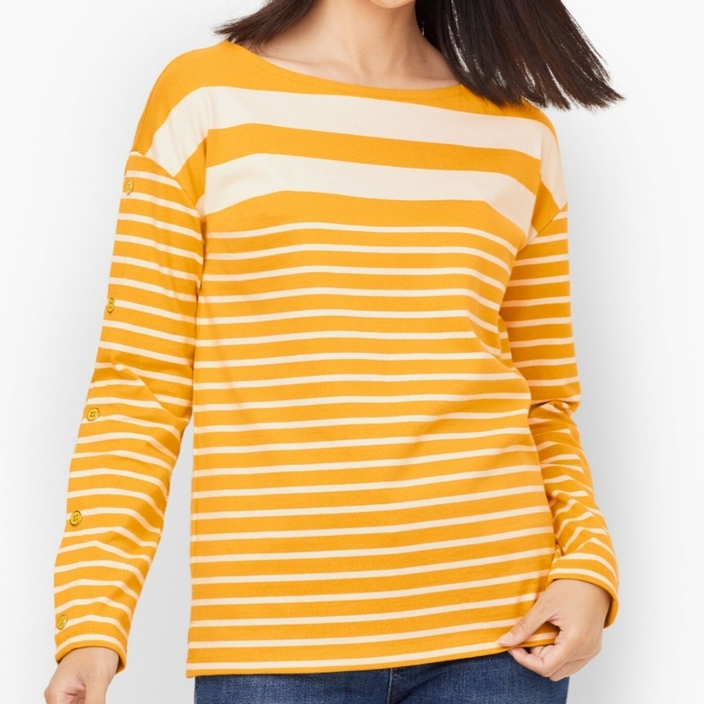 New Talbots Honey Button Top Size 1x - image 1